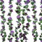 Purple Rose Vines 5 Pcs 41 Ft Fake Flowers Plants (5pc Purple + Dark Purple)